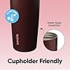 Owala FreeSip Sway Insulated Stainless Steel Water Bottle with Two-Way Spout, Built-In Straw and Bucket Handle, Made for Travel, School, and Sports, 30oz, BPA Free, Leak Proof, Black Cherry