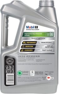 Mobil 1 Advanced Fuel Economy Full Synthetic Motor Oil 0W-20, 5 Quart